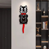 New Hot American Classic Kit Cat Clock: Swing Tail, Creative, Cute Gift, Retro Decor, Hanging Design. - V.I.P Digital Presence