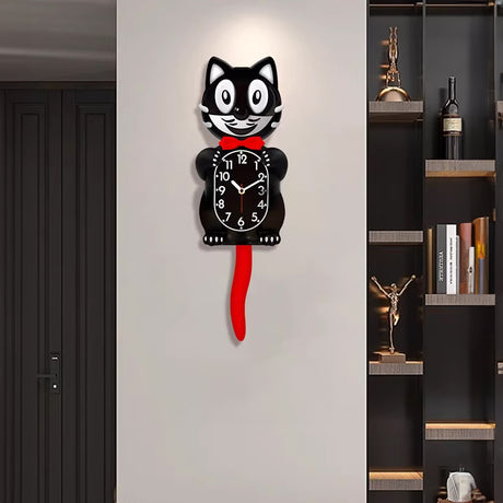 New Hot American Classic Kit Cat Clock: Swing Tail, Creative, Cute Gift, Retro Decor, Hanging Design. - V.I.P Digital Presence