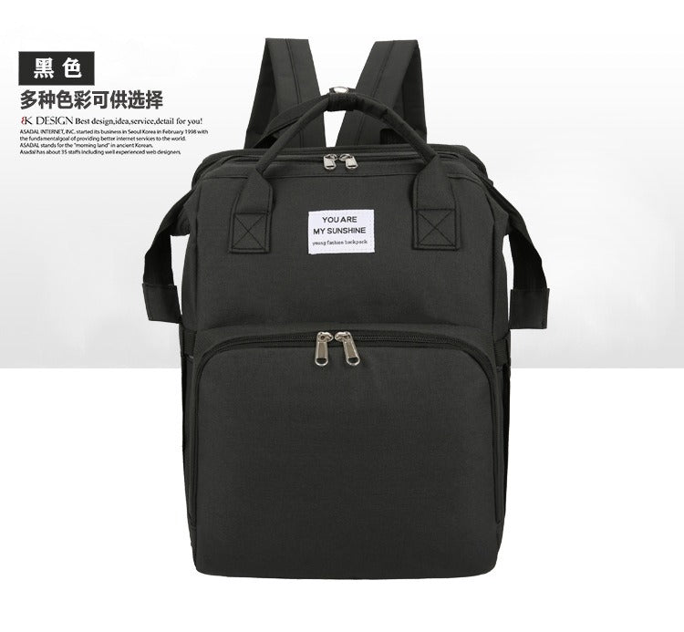 Portable Foldable Bed Mommy Bag For Going Out Lightweight And Large Capacity Mother And Baby Bag Backpack - V.I.P Digital Presence