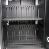 Mobile Charging Cart and Cabinet for Tablets Laptops 30-Device With Combination Lock--Black - V.I.P Digital Presence