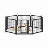 8-panel dog fence, 24 inch small dog pet fence, portable indoor pet game fence. Black, 22.2 inches wide x 23.6 inches high. - V.I.P Digital Presence