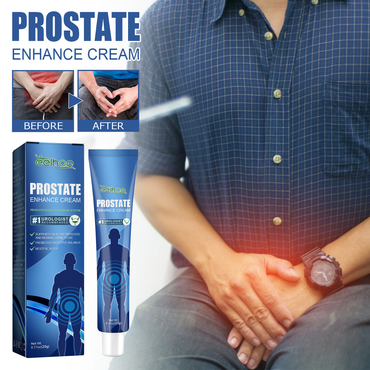 Prostate Enhance Cream, Body Care To Relieve Male Prost Discomfort Care Massage Topical Acupoint Cream - V.I.P Digital Presence