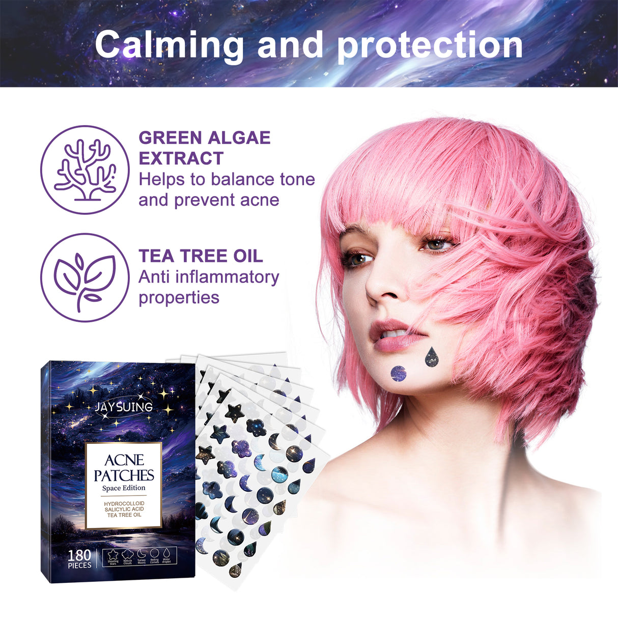 Acne Patch, Fade Closed Mouth Acne, Clear Acne, Waterproof Breathable Repair Acne Muscle Pattern Acne Patch