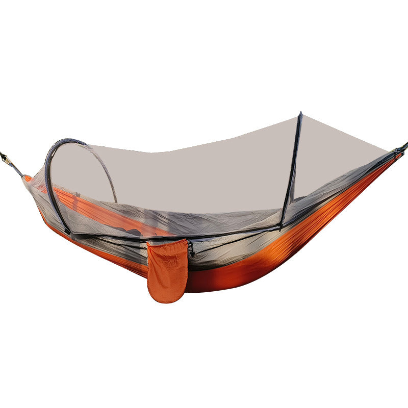 Hamaca con mosquitera de apertura rápida y automática para acampar al aire libre, hamaca con mosquitera de nailon antivuelco