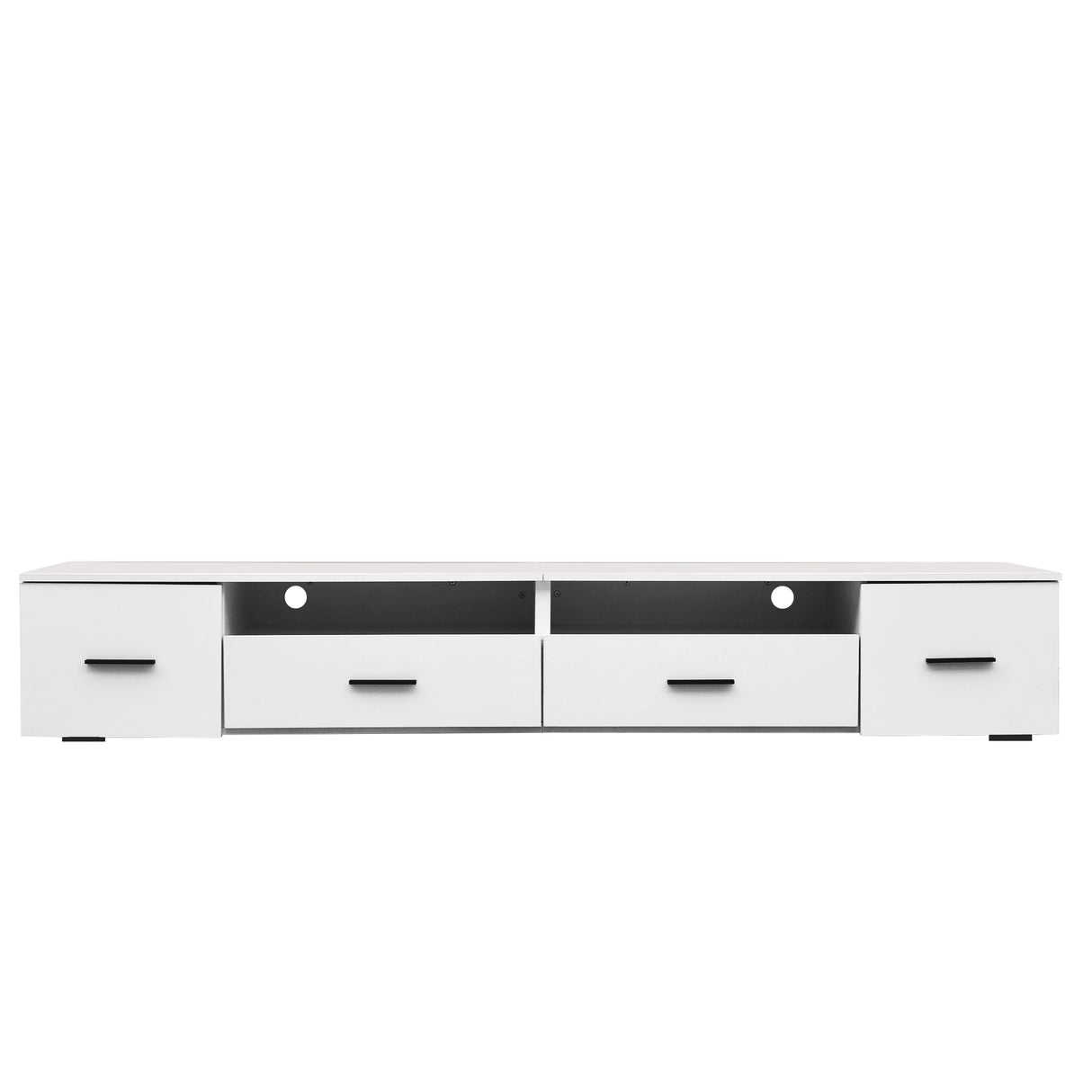White TV Stand for Living Room Modern Entertainment Center Stand for TV Up to 90 Inch