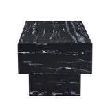 The black coffee table has patterns Modern rectangular table suitable for living rooms and apartments  43.3"*21.6"*17.2"
