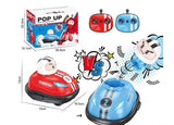 Mini coche de choque con control remoto de dibujos animados para niños, dos jugadores, batalla, derrape, catapulta, kart, juguete para niño