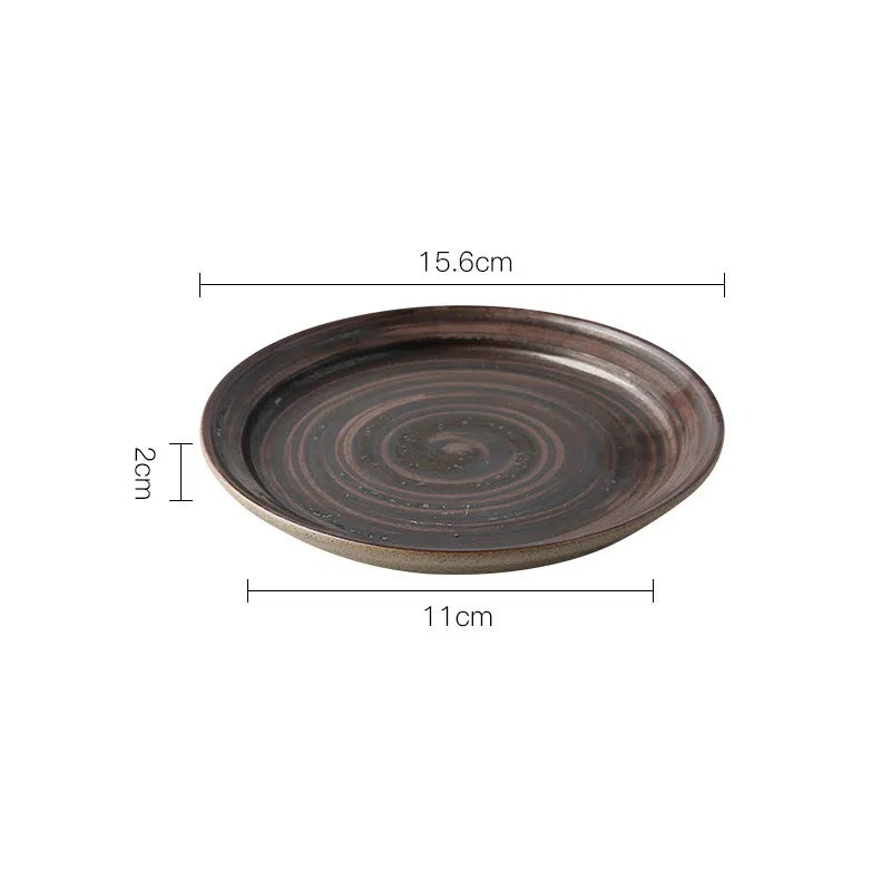 Coarse pottery coffee cup and plate set creative handmade retro coffee cup artistic cup plate milk cup - V.I.P Digital Presence