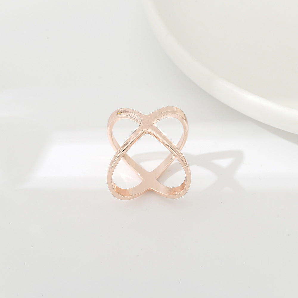 Creative Rice King Star Gold-Plated Scarf Buckle Multi-Purpose X Cross Hollow Smooth Surface Scarf Square Shawl Buckle - V.I.P Digital Presence