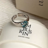 Dopamine love colored zircon diamond ring female niche index finger high-end fashion personality open ring - V.I.P Digital Presence