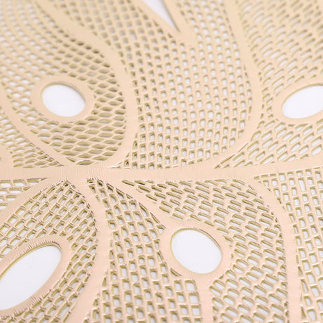 Stamped and hollowed out modern minimalist dining mat, leaf shaped minimalist dining mat, bowl mat - V.I.P Digital Presence
