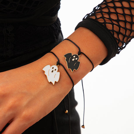 Ghost Festival Ghost Skin Wax Wire Bracelet Black Wind Bat Alloy Bracelet Set - V.I.P Digital Presence