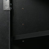 Black Triangle Bathroom Storage Cabinet with Adjustable Shelves, Freestanding Floor Cabinet for Home Kitchen - V.I.P Digital Presence