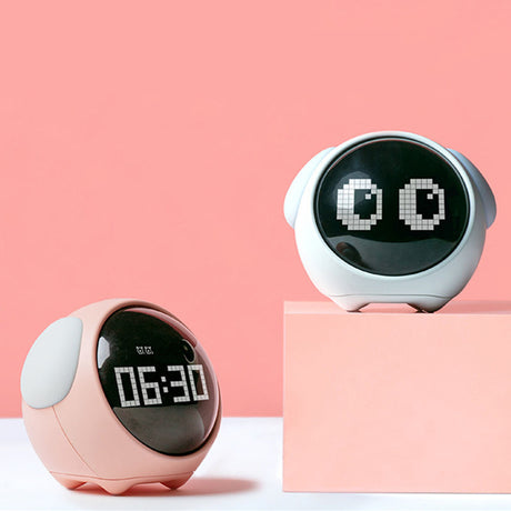 Cute Cartoon Digital Alarm Clock with Light and Emotion Function for Kids - V.I.P Digital Presence