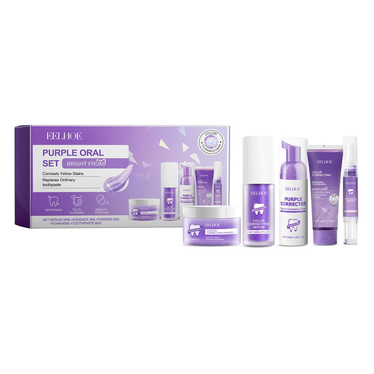 Purple Toned Teeth Set Clean Teeth Fresh Breath Care Mouth Clean Mouth Care - V.I.P Digital Presence