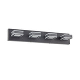 LED Modern Black Vanity Lights, 4-Lights Acrylic Matte Black Bathroom Vanity Lights Over Mirror - V.I.P Digital Presence