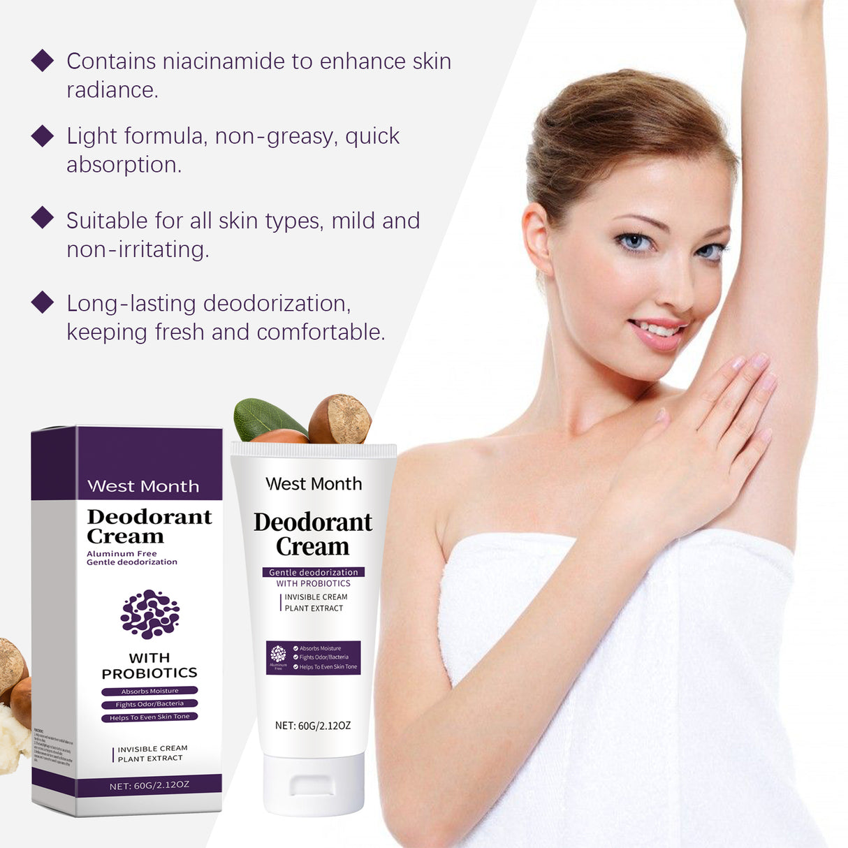 Body Care Cream, Moisturizing, Refreshing And Non-Greasy Body Skin Brightening Care Cream Body Care Cream, Moisturizing, Refreshing And Non-Greasy Body Skin Brightening Care Cream