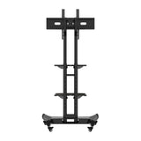 FANCO Universal Rotating TV Stand, suitable for 32-80 inch TVs, adjustable tilt height, maximum VESA 600x400mm (black) - V.I.P Digital Presence