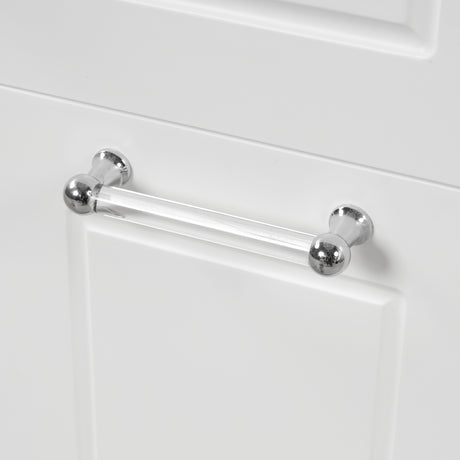 24" Bathroom Vanity with Sink, Bathroom Vanity Cabinet with Two Drawers and Door, Adjustable Shelf, Solid Wood and MDF, White - V.I.P Digital Presence