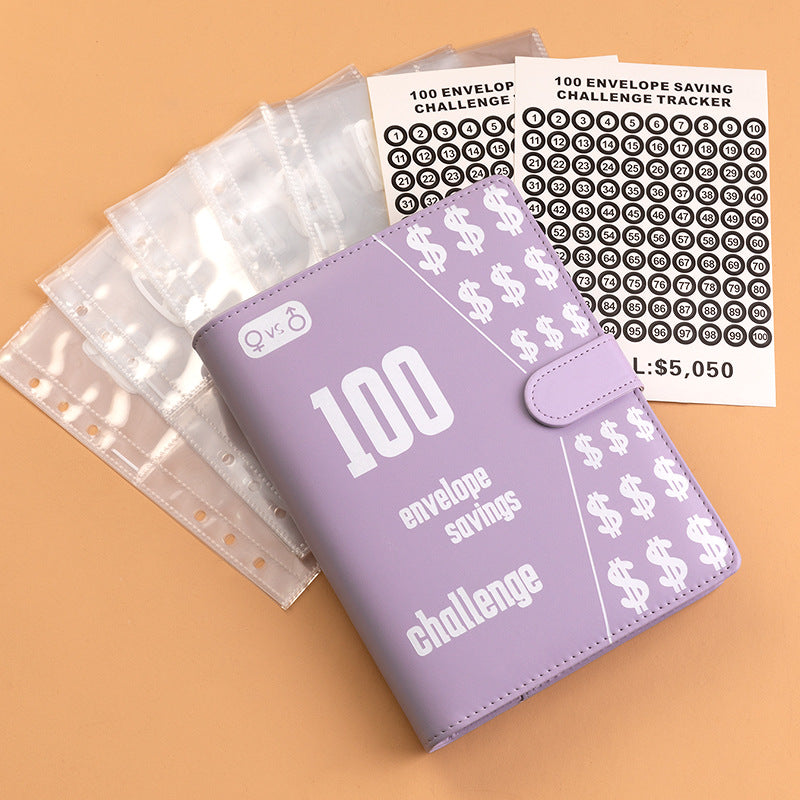 100 Envelope Challenge Binder Couples 100 Day Challenge Savings Savings Notebook - V.I.P Digital Presence