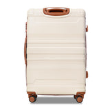 Luggage Sets New Model Expandable ABS Hardshell 3pcs Clearance Luggage (Beige and Brown)