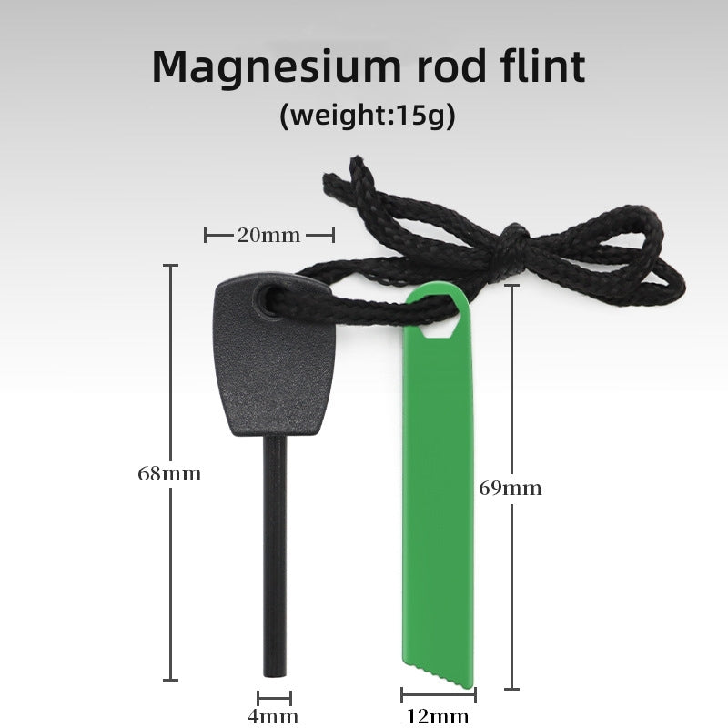 Juego de camping pequeño mini pedernal impermeable encendido tira de magnesio varilla de magnesio