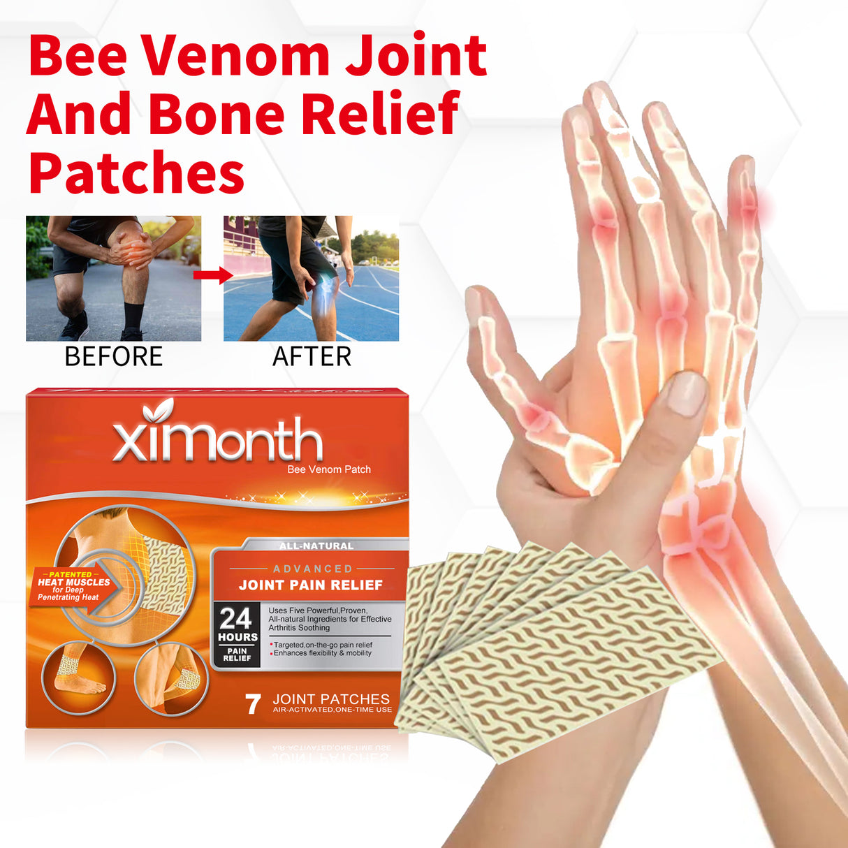 Bee Venom Patch, Relieve Hand-Foot Flexure Joint Shoulder Neck Lumbar Knee Soreness Care Body Patch - V.I.P Digital Presence