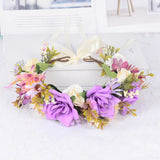 Flower garland headwear simulated flower vine flower crown vacation photography headwear - V.I.P Digital Presence