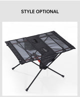Mesa plegable ultraligera para acampar al aire libre, portátil, para barbacoa, picnic, con agujero para taza y bolsa para teléfono móvil, mesa pequeña