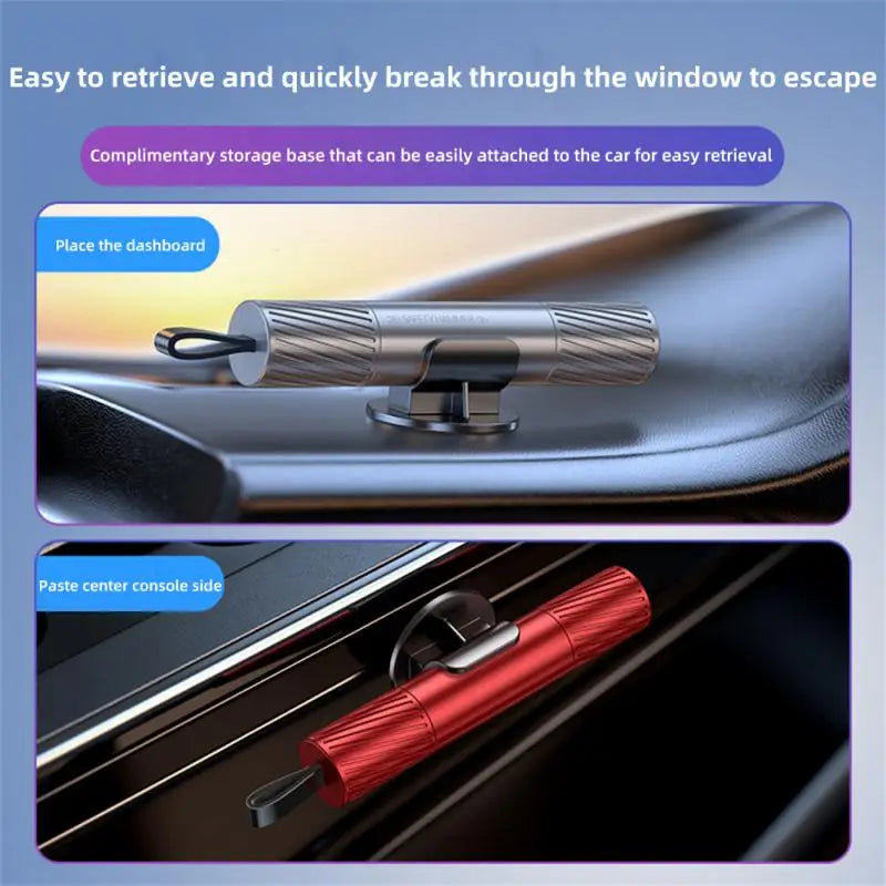 One Seco Window Breaker Seatbelt Cutter Car Gadgets Vehicle Escape Tool Safe Hammer Glass Breaker Life-Saving Emergency Artifact - V.I.P Digital Presence