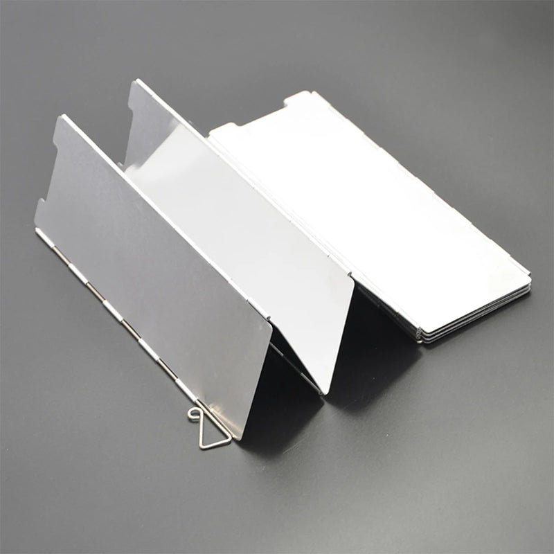 10 Plates Foldable Gas Stove Windshield Outdoor Camping Cooking Burner Windproof Screen Aluminium Alloy Outdoor Stove Wind Shield - V.I.P Digital Presence
