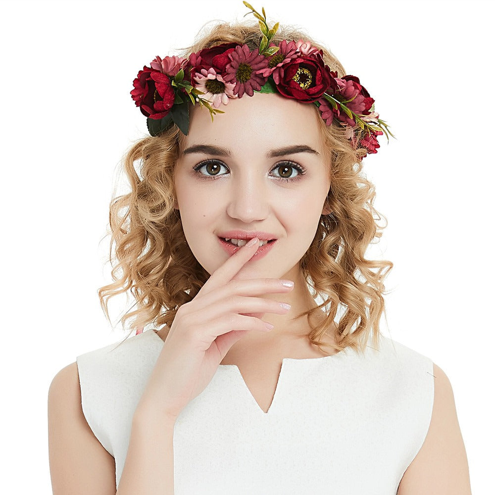 Pearl velvet flower headband headband rose flower headband photo shoot - V.I.P Digital Presence