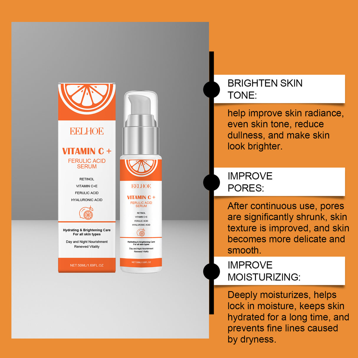 Vitamin C Face Essence Moisturizes Delicate Pores And Brightening Face Essence