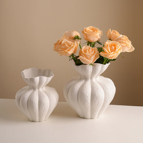 Wabi Sabi Vase White Ornament Living Room Desktop Home Vintage Art Decorative Flower Utensils - V.I.P Digital Presence