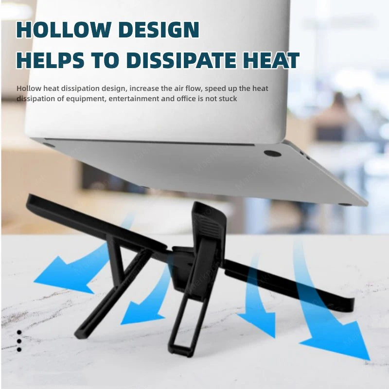 Laptop stand, creative office folding tablet stand, lifting and cooling height increasing stand - V.I.P Digital Presence