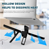 Laptop stand, creative office folding tablet stand, lifting and cooling height increasing stand - V.I.P Digital Presence