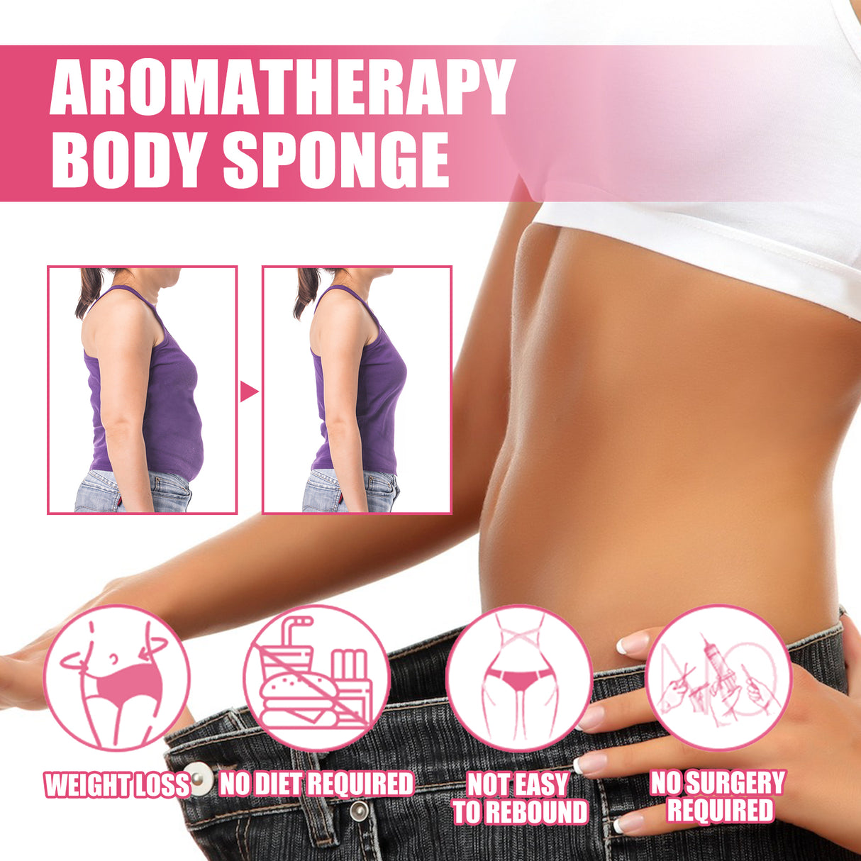 Aromatherapy Body Sponge, Firming Skin Belly Calf Arm Toning Body Cleansing Bath Sponge - V.I.P Digital Presence