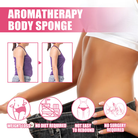 Aromatherapy Body Sponge, Firming Skin Belly Calf Arm Toning Body Cleansing Bath Sponge - V.I.P Digital Presence