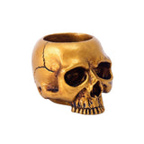 Small Golden Skull Decoration Desktop Small Storage succulent basin tabletop candle holder - V.I.P Digital Presence