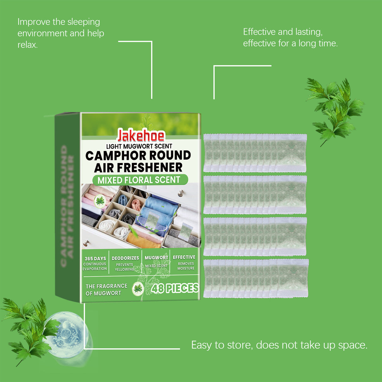 Floral Insect Repellent Indoor Closet Shoe Cabinet Odors Natural Wormwood Fragrance Convenient Air Freshener - V.I.P Digital Presence