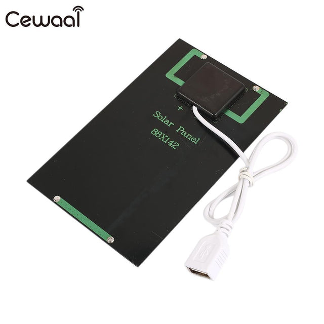 Cewaal USB Solar Panel 5W 5V Polysilicon USB Port Fast Charger Mobile Phone Portable Solar Generator - V.I.P Digital Presence