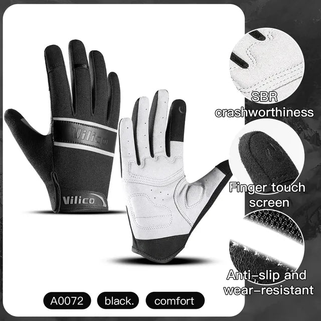 Outdoor sports riding gloves wear-resistant shock-absorbing and touch screen mountain bike gloves - V.I.P Digital Presence