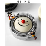 Light luxury and high-end feeling, home living room, anti fly ash with lid, office, high-end and atmospheric level, ceramic creative ashtray - V.I.P Digital Presence