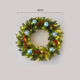 Christmas wreath rattan 30/40/50/60cm Christmas decoration wreath door hanging scene - V.I.P Digital Presence