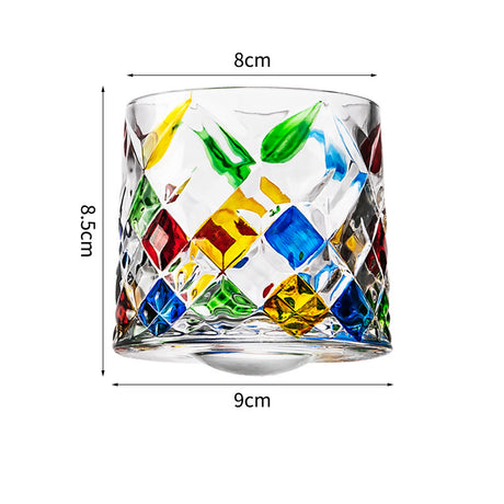 Hand drawn rotating glass cups multiple multi-purpose whiskey glasses rotating glass cups - V.I.P Digital Presence
