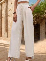 Tied Wide Leg Pants - V.I.P Digital Presence