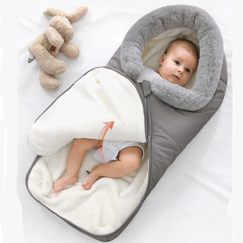 Newborn Baby Winter Warm Sleeping Bags Infant Button Swaddle Wrap Swaddling Stroller Wrap Toddler Blanket Children Sleeping Bags - V.I.P Digital Presence