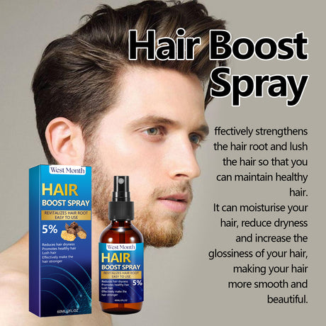 Hair Boost Spray, Strong Hair Solid Hair Moisturizing Scalp Hair Roots Beard Hair Care Spray - V.I.P Digital Presence