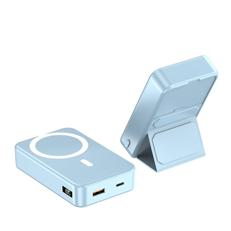 Estación de energía inalámbrica portátil de 10000 mAh y 22,5 W con logotipo personalizado, soporte de carga rápida, banco de energía magnético 