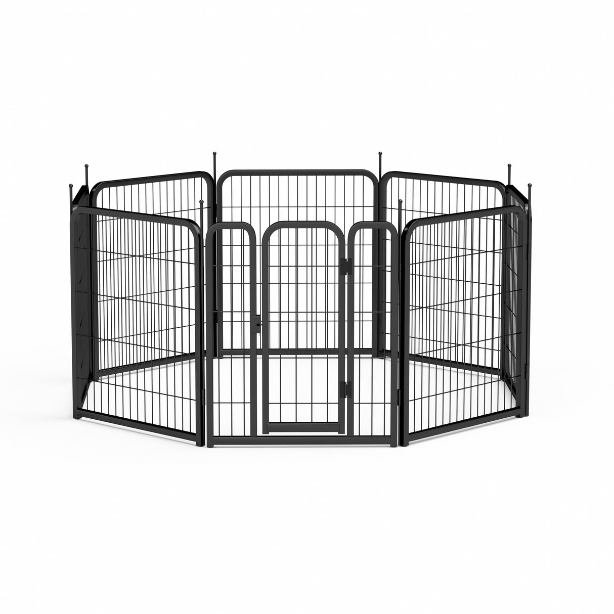 Outdoor dog fence, 8-piece board dog fence. 31 inch portable pet sports fence. Black, 26.3 inches wide x 31.5 inches high. - V.I.P Digital Presence